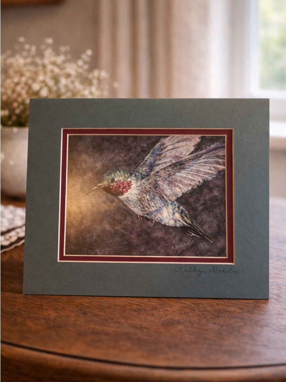“Male Anna's Hummingbird,”By Kathye Mendes